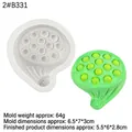 Stampo in silicone loto 2#B331 con dimensioni 6,5x7x3cm per decorazione torte - Baccello di Loto / Grigio