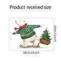 Christmas polar bear wall sticker product dimensions 28x38cm for festive home decoration - 28*38cm/Static