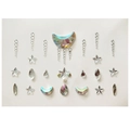 Self-adhesive acrylic facial moon and star rhinestone stickers in iridescent crystals - BL200/Iridescent Star Moon Chain Combo
