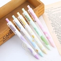 Pastel retractable gel pens in purple, blue, and pink with Hello Flower pattern - 0.5mm-Single Price / Retractable ST Head Gel Pen