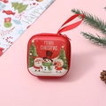 Mini quadratische Weihnachts-Blechdose für Münzen mit Weihnachtsmann und Schneemann Motiven - Weihnachtsmann und Schneemann Stil (Stil 3)