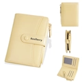 Light yellow bifold women's wallet with multiple card slots and secure zipper pocket - Yellow