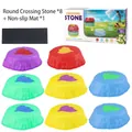 Set of colorful EPP balance stepping stones for children's sensory coordination training - 8-Piece River Crossing Stones (Light-up Version)(666-9)