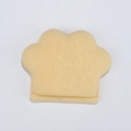 Soft cat claw shaped face washing sponge in yellow finish for gentle skin cleansing - XL Cat Paw Cleansing Puff / Yellow