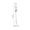 Gepolijste roestvrijstalen diner vork van 18,8 cm lang en 2,4 cm breed - No.2 Vork
