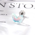 Dreamy holographic butterfly screw back stud earring in titanium steel for women - Dreamy Blue (Single Piece)