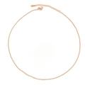 Elegant 18K rose gold plated stainless steel O-chain necklace with adjustable extension - 40+5cm / Gold