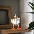 Figurine de canard blanc en résine avec geste de doigt d'honneur pour décor de bureau - Canard Doigt d'Honneur B (Blanc)