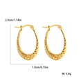 18K gold plated croissant hoop earrings with hammered texture and 2.9cm height - XYE0063-Hammered Texture