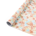Colorful hand-drawn heart pattern gift wrapping paper roll for Valentine's Day decor - White Multi-color Hearts