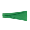 Elastic bright green sports headband made of soft knitted moisture-wicking fabric - Verdant