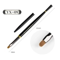 Flat round professional nail art brush YX-09 in black and gold with 0.8cm tip width - Nail Fish-Shaped Round UV Gel Brush YX09