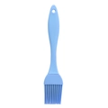 Blue silicone basting brush for baking and BBQ with ergonomic handle and hanging hole - Split Oil Brush / Blue