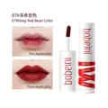 Matte liquid lipstick in 07 Deep Red Bean shade with velvet finish and brush applicator - 07# Deep Red Bean
