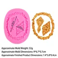 Barocke Blumenrand-Silikonform für Fondant und Schokoladenbacken in Rosa-Finish - 4#Reliefrahmen / Rosa