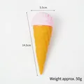 Modello di cono gelato rosa e marrone, altezza 14,5 cm, peso circa 50 g, decorativo - Cono gelato alla crema / Rosa