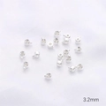 3.2mm silver plated crimp beads for DIY jewelry making with smooth metallic finish - Crimp Bead / 3.2mm / Silver