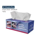 Grey microfiber cleaning cloths in a 30-pack box, reusable and lint-free 28x28cm size - 30 Sheets (28*28cm) / (English Packaging) Grey Box
