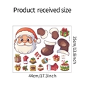 Weihnachts-Wandtattoo Set mit Weihnachtsmann und Geschenken, Maße 44x35cm auf Weiß - 35x44cm