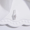 Cuentas barrocas martilladas de plata S925 tubo irregular para hacer joyas - Plateado