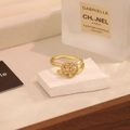 Elegant gold-tone tree of life open ring with micro-set cubic zirconia on a stone base - 1#Tree of Life