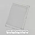 Clear thickened PVC self-sealing jewelry pouch with dimensions 11x7.5cm and 48um thickness - 48 Mil / 7.5x11cm / Clear