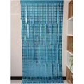 Dettaglio della tenda a frange blu con motivo laser quadrato per fondali di feste - 1*2m Pezzo Singolo / Azzurro