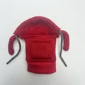 Copertura leva cambio auto mini felpa rossa in maglia con coulisse nere regolabili - Rosso vecchio stile