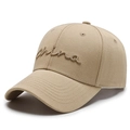 Gorra de béisbol de algodón caqui con bordado china y diseño clásico de 6 paneles - Caqui