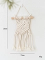Handmade cream white cotton rope woven Christmas tree wall hanging with wood stick - Tassel Wall Hanging/Tapesty