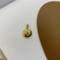 18K gold plated apple pendant necklace featuring a micro-inset zircon letter U detail - Letter U Pendant + Universal Chain