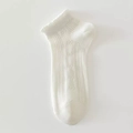 Chaussettes de ballet blanches en coton avec dentelle à volants et motif à nœuds - Dentelle Nœud