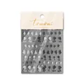 Pegatinas 3D con relieve para uñas con diseños de rosas blancas y negras y textura real - MS253-Rosa Blanco y Negro (MS253)