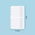 Clear A6 PVC pocket with 2 compartments and 6-hole binder rings for notebooks - A6 Double Pocket 2-Slot Bag