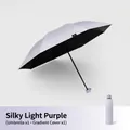 Silky Purple 24-rib automatic folding umbrella with a matching gradient protective sleeve - [manual 8-rib Umbrella] Silky Light Purple / Gift Box Not Included