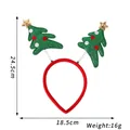 Christmas tree headband dimensions shown with height 24.5cm and width 18.5cm on white background - Christmas Tree