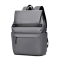 Modern dark gray men's business backpack with waterproof fabric and large capacity - Gray
