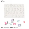 Silikonform für Großbuchstaben für DIY-Harzhandwerk mit detaillierten Größenangaben - 2# Alphabet / Grau