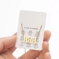 Golden stainless steel necklace featuring gothic style 888 angel number pendant and card - 888 / Gold