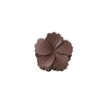 Pinza per capelli a forma di ibisco marrone opaco per vacanze al mare - Confezione sfusa / Caffè Scuro