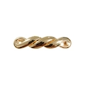 Elegant gold metal twisted spiral hair clip with a polished finish and retro aesthetic - Gold Twisted Texture