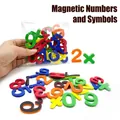 Kleurrijke magnetische cijfers en symbolen voor educatief leren van jonge kinderen - 24 stuks Cijfers en Symbolen (Dun) Verpakt/Kleurrijk