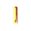 Vintage amber wide-tooth comb for men's hairstyling with translucent brown gradient finish - Amber Wide Tooth Detangling Comb (NO.2)