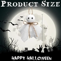 Set di 16 decorazioni fantasma per Halloween da 3 pollici con fiocco in iuta e corda - Pezzo Singolo
