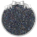 Deep blue iridescent 2.5mm glass seed beads for DIY jewelry making in a silver plate - Black (10g/Pack Approx 700pcs)