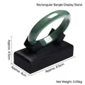 Black brushed leather bracelet display stand for jewelry counters and showcases - Rectangular Bracelet Display Stand (Black)