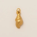 Elegant gold shell pendant beach style necklace made of high-quality titanium steel - Conch Pendant Accessory