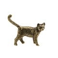 Statuetta creativa di gatto in bronzo vintage con coda lunga per decorazione domestica - Gatto che Cammina