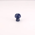 Blue natural stone mushroom figurine with unique mineral textures on a white background - Blue Sodalite / 15*20mm