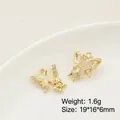 Pendentif papillon en alliage avec incrustation irisée et strass pour bijoux - Prix à l'unité / Forme de Papillon (9#)